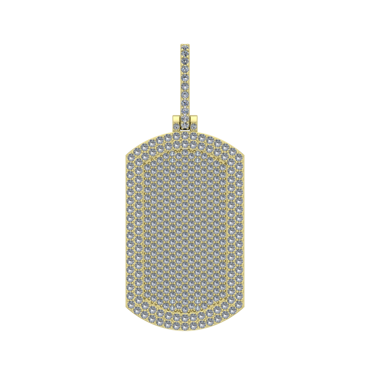 HIP-HOP DIAMONDS DOG TAG PENDANT